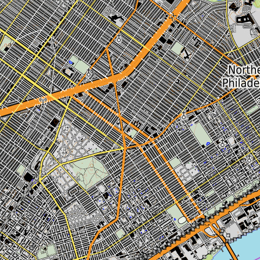 OpenTopoMap map of Ethan Allen School, PA