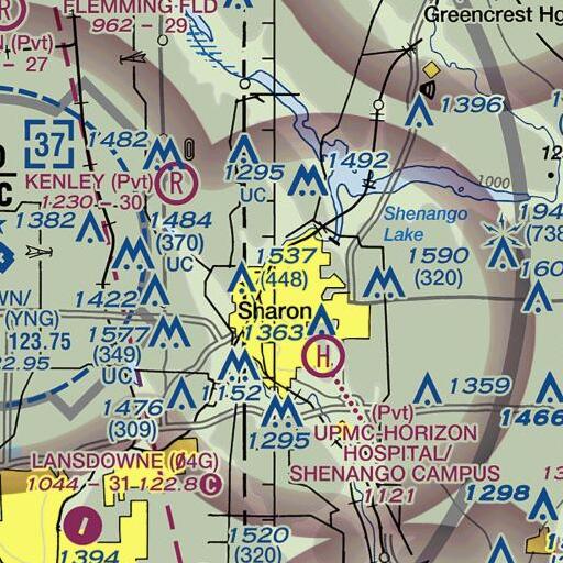 FAA VFR chart of Gamble School, PA
