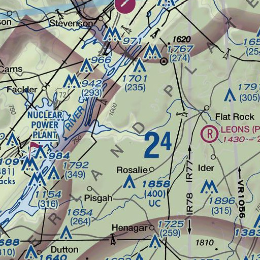 FAA VFR chart of Dry Creek, AL