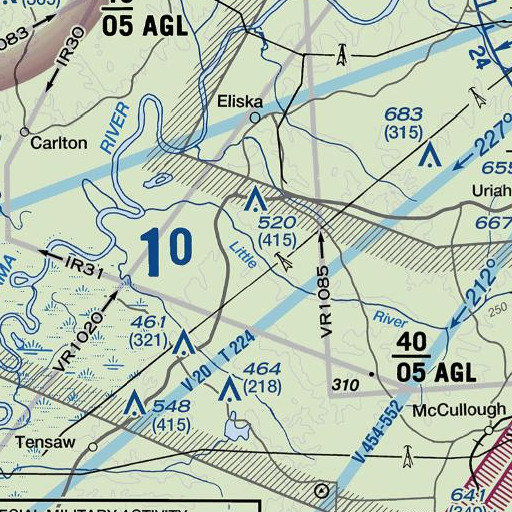 FAA VFR chart of Duff Branch, AL