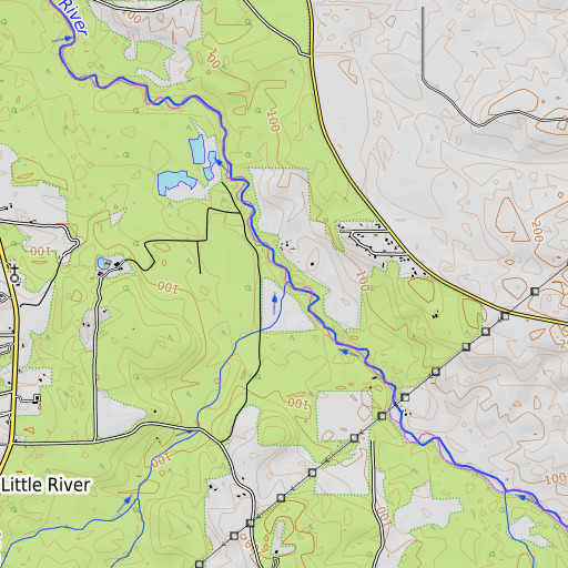 OpenTopoMap map of Duff Branch, AL
