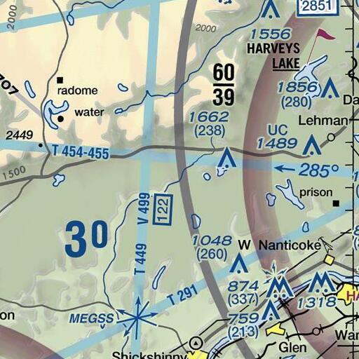 FAA VFR chart of Laurel Run, PA
