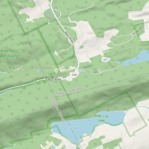 OpenStreetMap map of Lee, PA