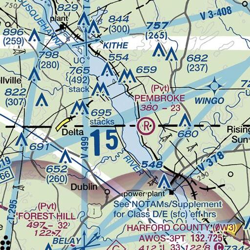 FAA VFR chart of Michael Run, PA