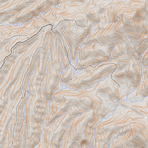 OpenTopoMap map of Stone Cabin Box Spring, AZ