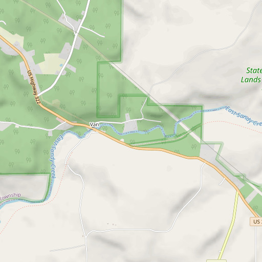 OpenStreetMap map of Tarkiln Run, PA