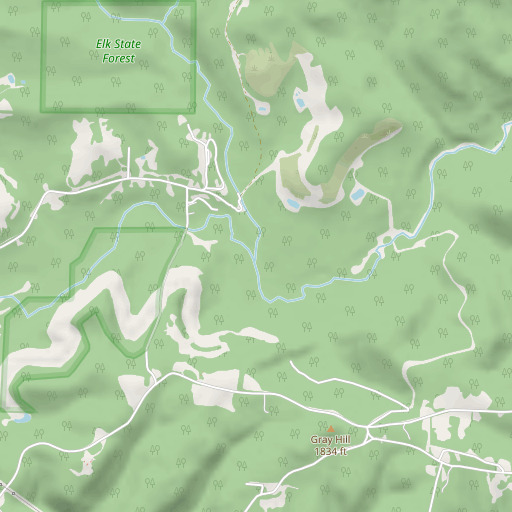 OpenStreetMap map of Wolf Lick Run, PA