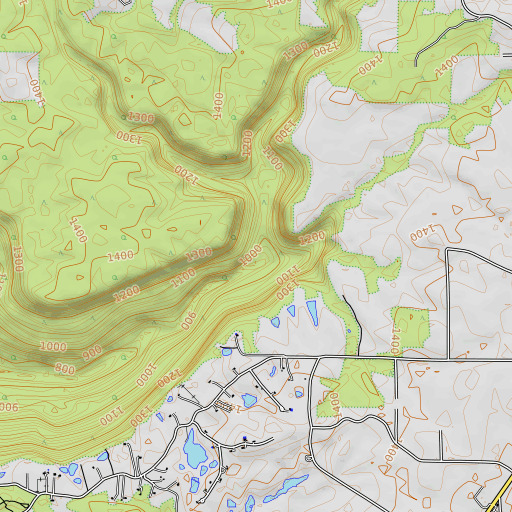 OpenTopoMap map of Guest Creek, AL