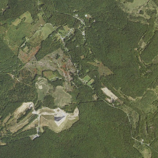 Aerial imagery of Round Knob School, PA