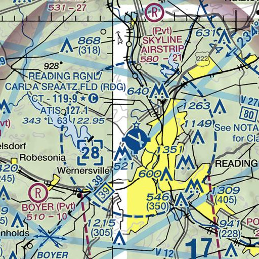 FAA VFR chart of Epler School, PA