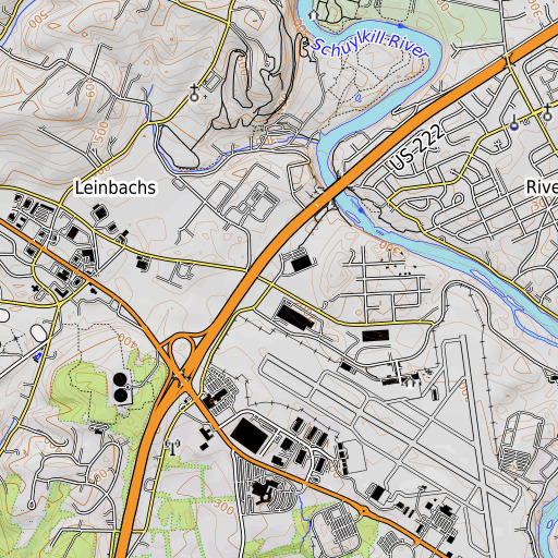 OpenTopoMap map of Epler School, PA