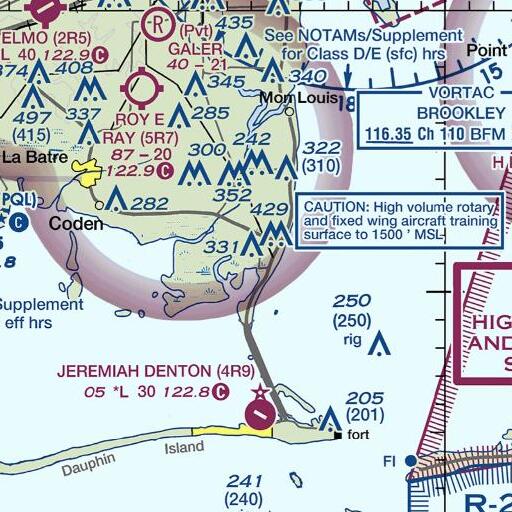 FAA VFR chart of Heron Bay, AL