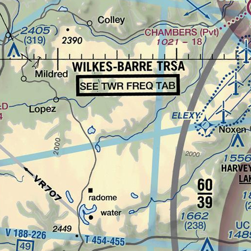FAA VFR chart of Short Mountain, PA
