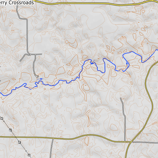 OpenTopoMap map of Holliman Branch, AL