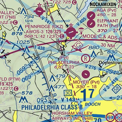 FAA VFR chart of Green Meadows, PA