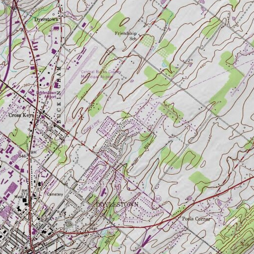 USGS 24K topo map of Maplewood, PA