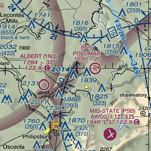 FAA VFR chart of Interchange 21, PA