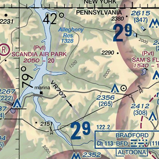 FAA VFR chart of Hammond Run, PA