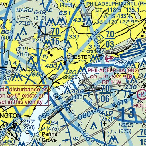 FAA VFR chart of Holy Ghost School, PA