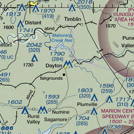 FAA VFR chart of Dayton Elementary School, PA