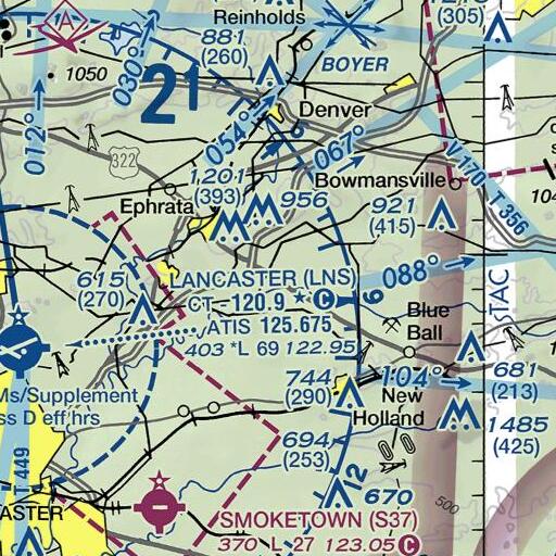 FAA VFR chart of Gensemer Run, PA