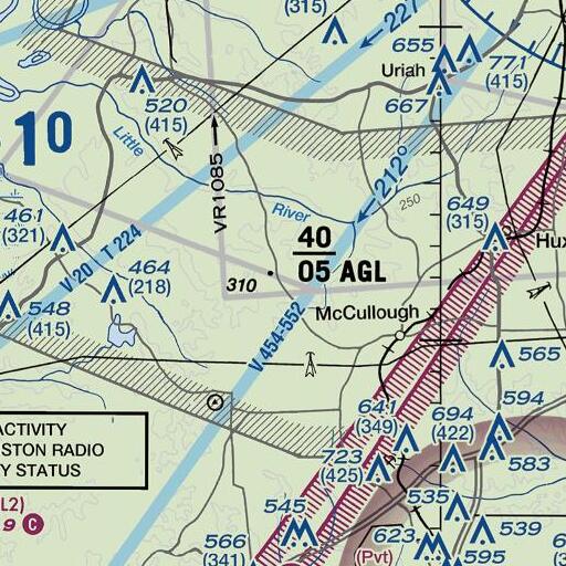 FAA VFR chart of Lindsey Cemetery, AL