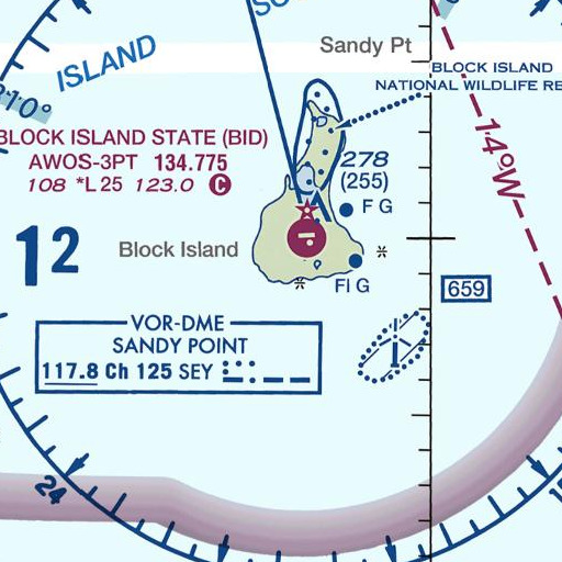 FAA VFR chart of Black Rock Point, RI