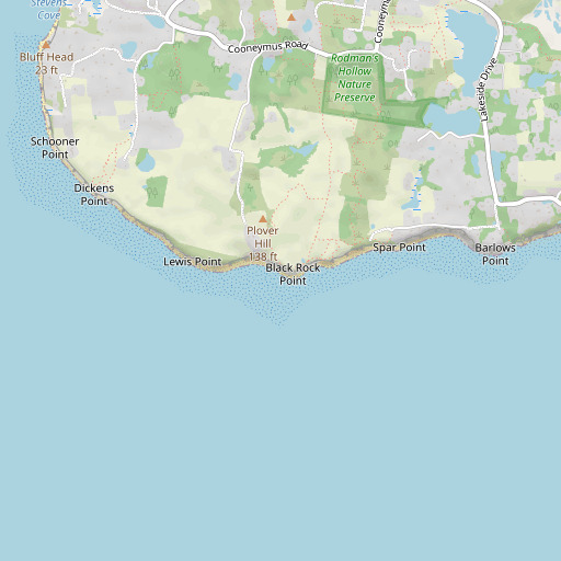 OpenStreetMap map of Black Rock Point, RI