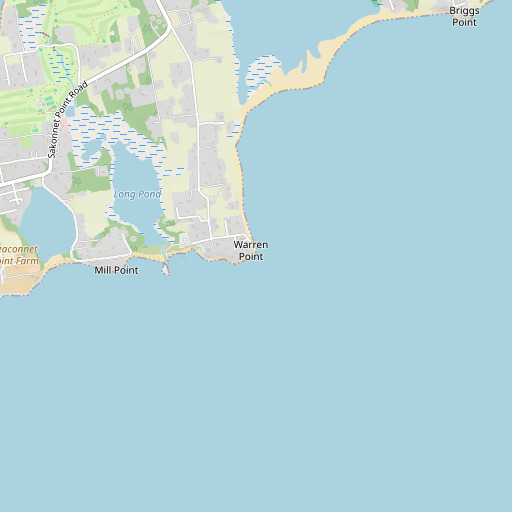 OpenStreetMap map of Warren Point, RI