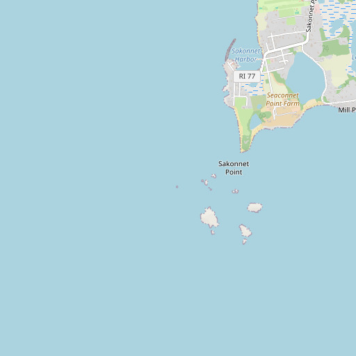 OpenStreetMap map of Sakonnet Light, RI