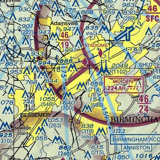 FAA VFR chart of Lowery Park, AL