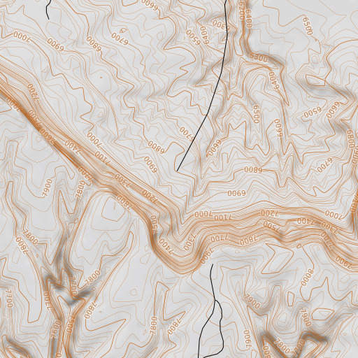 OpenTopoMap map of Tees Spa Spring, AZ