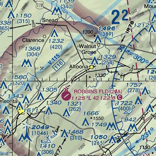 FAA VFR chart of Maynor Gap, AL