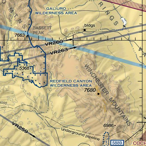 FAA VFR chart of The Mesas, AZ