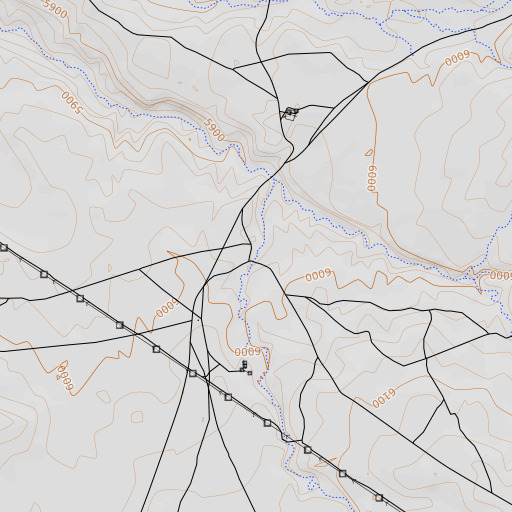 OpenTopoMap map of Bennett Spring, AZ