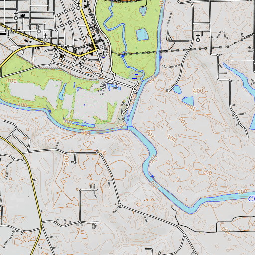 OpenTopoMap map of Pea River, AL