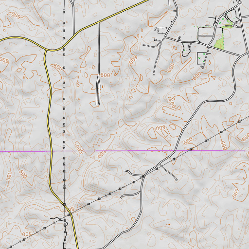 OpenTopoMap map of Pierce Branch, AL