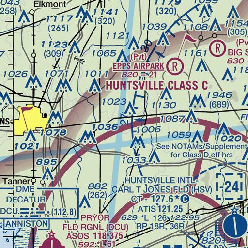 FAA VFR chart of Pine Swamp, AL