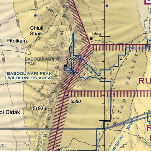 FAA VFR chart of Tinaja Spring, AZ