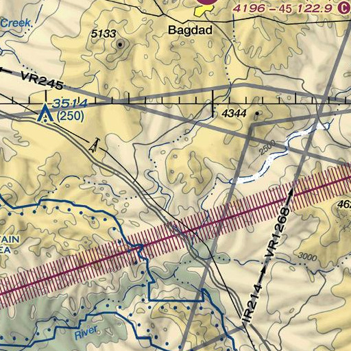 FAA VFR chart of Tindsley Spring, AZ
