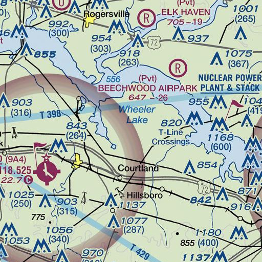 FAA VFR chart of Pointer Cemetery, AL