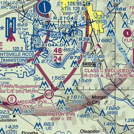 FAA VFR chart of Ransom Hill, AL