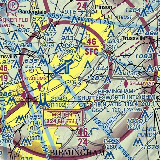 FAA VFR chart of Red Gap, AL