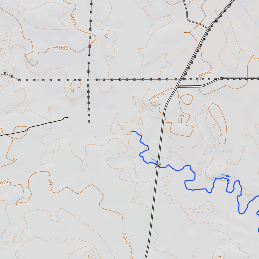 OpenTopoMap map of North Indian Creek, SD