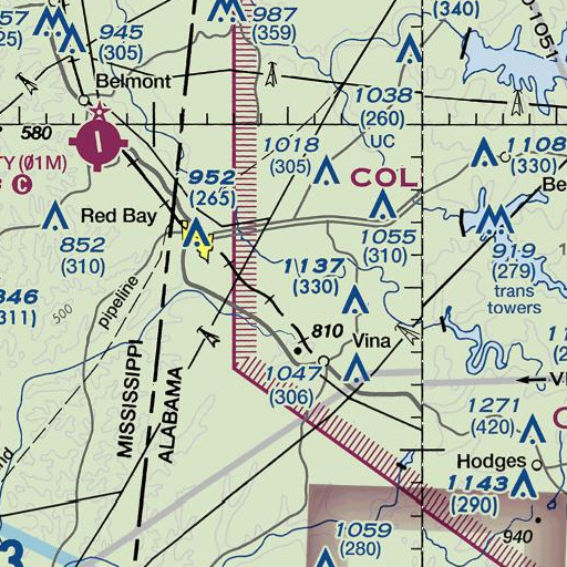 FAA VFR chart of Rogers Spring, AL