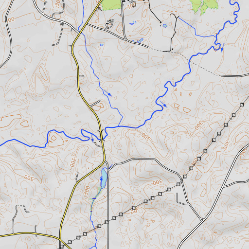 OpenTopoMap map of Seabes Creek, AL