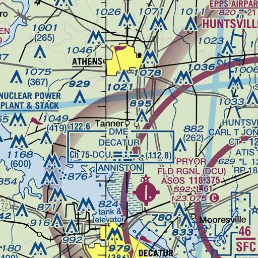 FAA VFR chart of Solomons Temple, AL