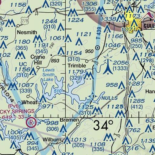 FAA VFR chart of Speegle Point, AL