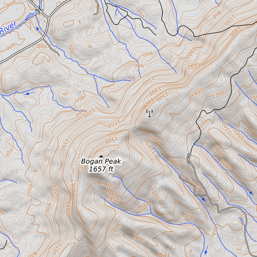 OpenTopoMap map of Staton Gap, AL