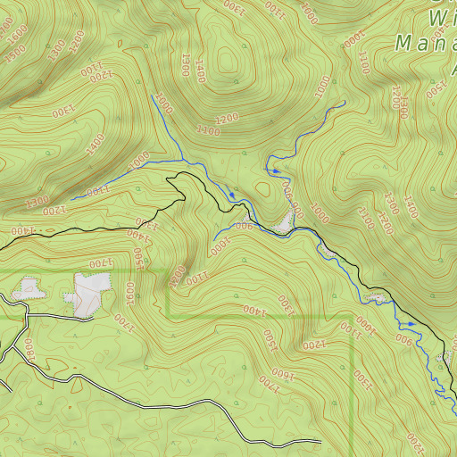 OpenTopoMap map of Tate Spring, AL